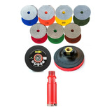 6 Lixas Diamantada Polir Granito +suporte +rebolo +broca 30