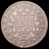 6 Macutas 1796 Em Prata - Frete Grátis Incluido