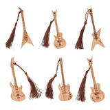 6 Marcadores De Guitarra E Baixo Com Marcadores De Madeira