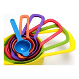 6 Medidor Plástico Colorido Varios Tamanhos 