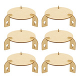 6 Mini Bandejas Redonda Mdf Linha