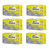 6 Pacotes - Lenços Umedecidos Premium P/ Cães E Gatos 50 Fls