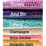 6 Pacotes De 500un Perolas Abs Inteira Furo Cor 6mm Abs