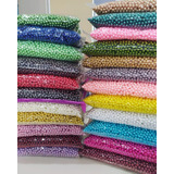 6 Pacotes De 500un Perolas Abs Inteira Furo Cor 6mm Abs