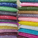 6 Pacotes De 500un Perolas Abs Inteira Furo Cor 6mm Abs
