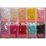 6 Pacotes De 500un Perolas Abs Inteira Furo Cor 6mm Abs