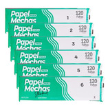 6 Pacotes Papel Para Mechas Standard 11x47cm 720 Folhas