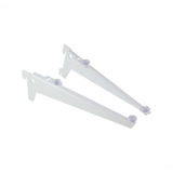 6 Pares Suporte C/ Aba Com Ventosa 25cm P/ Prateleira Vidro