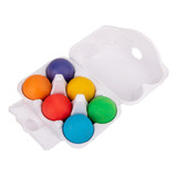 6 Peças Bolas De Arco-íris Montessori Brinquedo