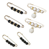 6 Peças Broche Pin Botton Tipo Alfinete Ajuste De Roupas