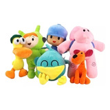 6 Peças De Brinquedo De Pelúcia Pocoyo Elly Pato Loula Fred