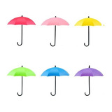 6 Peças De Guarda-chuva Colorido, Gancho De Parede, Gancho D