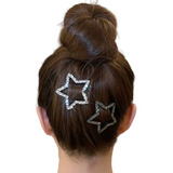 6 Peças Tic Tac Estrela Strass Diamante Presilha Cabelo
