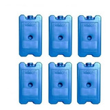 6 Placa Gelo Reutilizável 500ml Bolsa Térmica Caixa Isopor