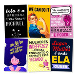 6 Placas Quadros Mulheres Empoderadas Feministas Feminismo P