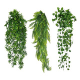 6 Planta Artificial Realista Folhagens Pendentes Muro Verde