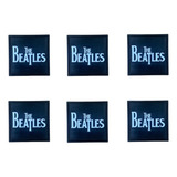 6 Porta Copos The Beatles Flexível Kit Decoração Presente Cor Preto