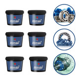 6 Potes Graxa Azul De Lítio Para Rolamento Blue Max Mp2 500g