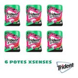 6 Potes Trident Garrafa Xsense Melancia