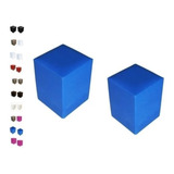  6 Puff Banqueta Cubo Quadrado Decorativo Courino 