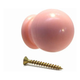 6 Puxador Bolinha Redondo 3cm Rosa Moveis Armário Comoda