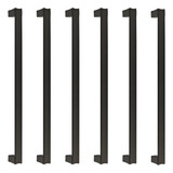 6 Puxadores Porta Guarda Roupa Escritório Gaveta 256mm Space
