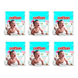 6 Refil Toalha Umedecidos Cotton Line Baby Care 2400 Lenços
