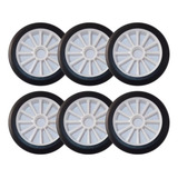 6 Rodas Hd Inline 125mm Preto/branco + Brinde