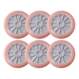 6 Rodas Hd Inline 125mm Rosa/branco + Brinde