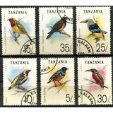6 Selos Da Tanzânia Fauna Aves Silvestres Pássaros - L.3360