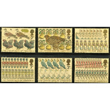 6 Selos Inglaterra Fauna Silvestre Animais Domésticos L.3311