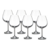 6 Taças De Cristal Para Vinho Bordeaux 650ml Linha Ardea Bohemia
