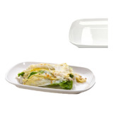 6 Travessa Retangular Kit Pratos Oval Premium Bandeja 22,5cm