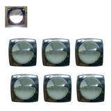 6 Un. Luz De Cortesia 3 Branco Frio Leds Abs 12v Cromado