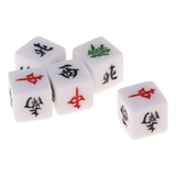 6 X 5-6 Pacotes De Mahjong Dice South North East West Wind 6