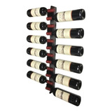 6 X Adega Vertical Suporte Vinho Parede 12 Garrafas - Preto