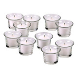 6 X Velas Votivas Rechauds Em Copo Porta Velas Vidro - 7hrs