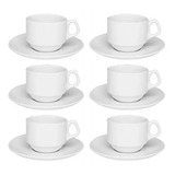 6 Xícara Chá Cafe Oxford Porcelana