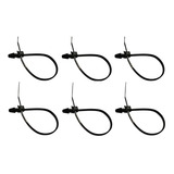 6 Abraçadeiras Chicote Fio Tubo Cano Furo 4 5mm X 3mm X100mm