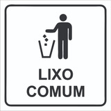 6 Adesivos P Lixeiras Lixo Comum 10x10