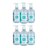 6 Alcool Em Gel 70 Higienizador De Mãos 500gr Não Grudento