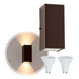6 Arandela Duplo Facho Longo 12 Led Gu10 5w St187