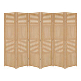 6 Biombo Folha Vertical Horizontal Ripado Divisor Madeira M1