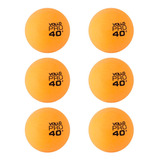 6 Bolinhas Tenis De Mesa Ping Pong Vollo 40mm Boa Qualidade