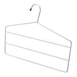 6 Cabides Para Calças Triplo Aço Cromado Reforçado Kit