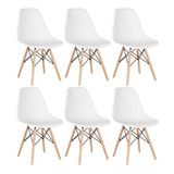 6 Cadeiras Charles Eames Eiffel Dsw Clara Branco