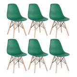 6 Cadeiras Charles Eames Wood Jantar Cozinha Dsw Cores Cor Da Estrutura Da Cadeira Branco