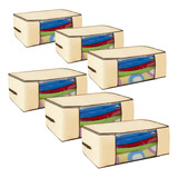 6 Caixa Organizadora Guarda Roupa Edredom Cobertor 45x45x20
