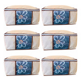 6 Caixa Organizadora Guarda Roupa Edredom Cobertor 45x45x20