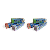 6 Caixas Rolo De Filme Pvc 38cm X 300 M Trilho Corte Prático